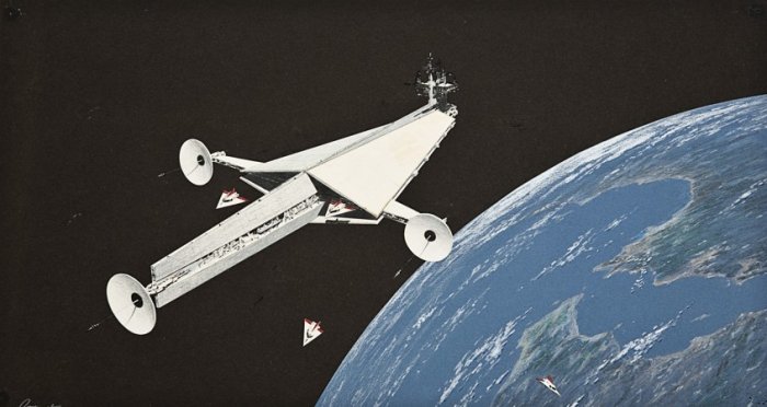 Один из первых эскизов космического корабля, придуманный художниками для Джорджа Лукаса во время разработки первой картины