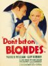 Постер «Не ставь на блондинок»