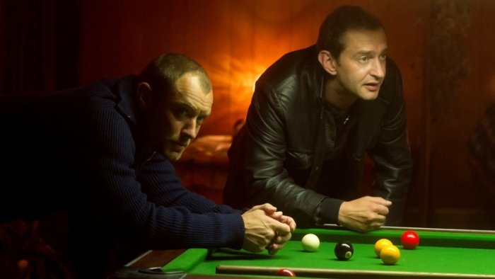 Констанин Хабенский с Джудом Лоу в фильме «Черное море»