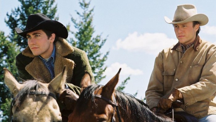 Джейк Джилленхол и Хит Леджер в фильме «Горбатая гора»