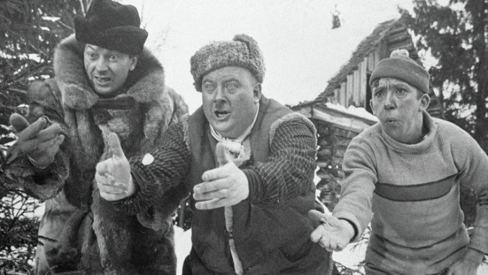 Георгий Вицин, Евгений Моргунов и Юрий Никулин в фильме «Самогонщики» | Источник: РИА Новости