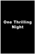 Постер «One Thrilling Night»